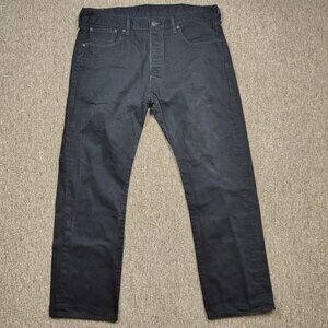 LEVI'S 501 Jeans Men's 38x30 Black Original Fit 100% Cotton Denim Button Fly